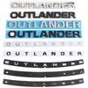 Fvgqj7 1pcs OUTLANDER ABS Car Front Letter Car Front Hood Sticker Car Rear Bumper Tail Door Trunk Car Rear Emblem Styling Accessories