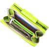 Vertical Bright Women's Purse with a Coin Holder with a Zipper Made of Genuine Leather Flotar CANPELLINI Wallet 21603 Light Green