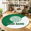 Round Rug Custom NameCeltic FC Pattern Non Slip Carpet Home Floor Decor