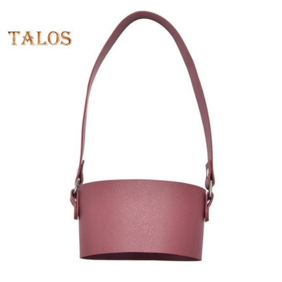 Cup Cover with Handle Hand-Carrying Faux Leather Durable Coffee Cup Holder Hanging Strap Daily Use