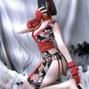 Retro Cheongsam Japanese Style Kimono Roleplay Sexy Underwear Dance High Slit Uniform Temptation Dress
