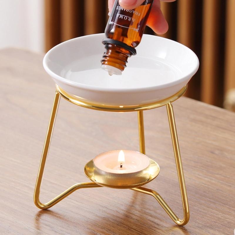 Decorative Ceramics Essential Oil Burners Aromatherapies Scent Diffuser Tealight Candle Holder Rack for Meditations Room