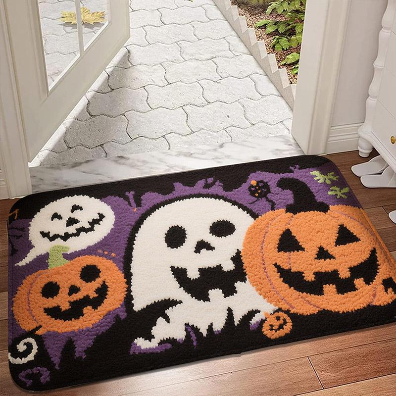 Printed flannel floor mat, anti slip mat for households, washbasin small carpet absorbent foot mat door mat soft and comfortable