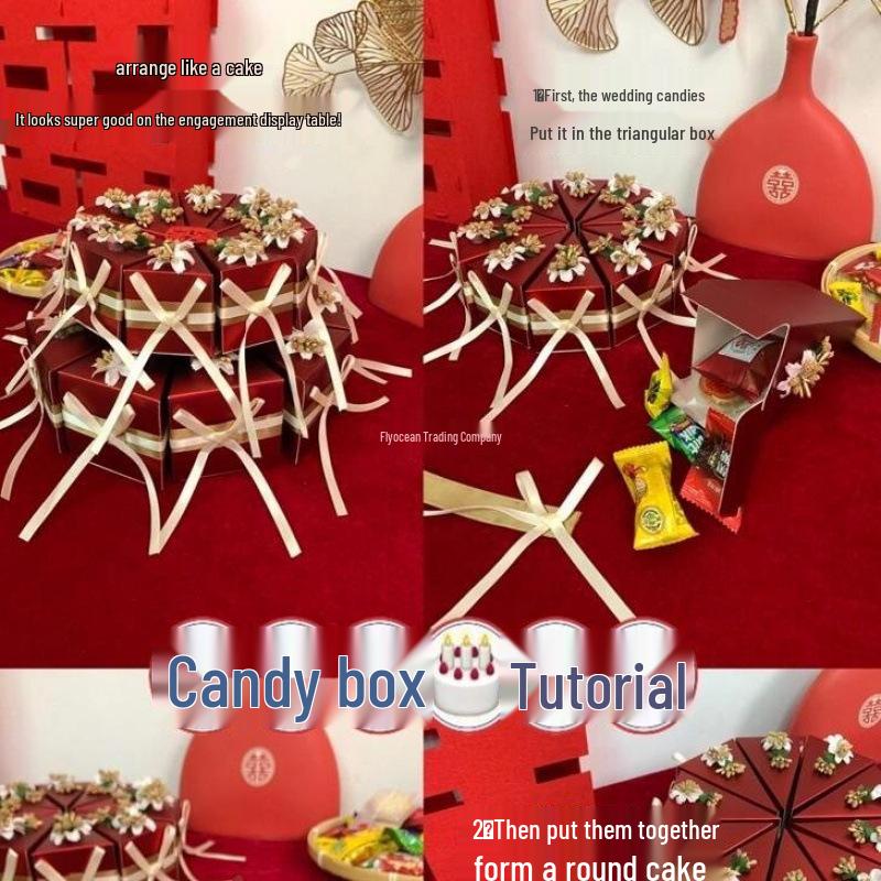 Mori-Style Creative Cake and Candy Box for Weddings and Engagements