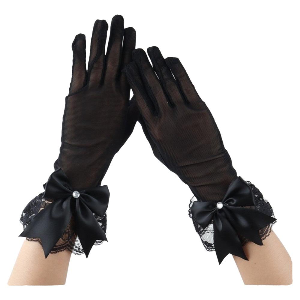 1Pairs Sexy Wedding Bridal Gloves Breathable Tulle Gloves New Bridal Gown Mittens Party Dress