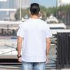Tricou largi pentru bărbați de mărime mare M-7XL 8XL Tricou cu mâneci scurte pentru bărbați, culoare uni, cu gât rotund