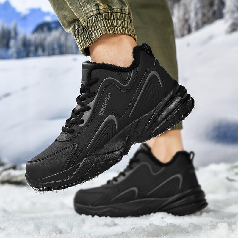 Herren Winter Sneaker Mit Fell Warm Laufschuhe Mann Outdoor Schnee Herren Freizeit Sneaker Weiße Leder Sneaker für Herren Schuhe