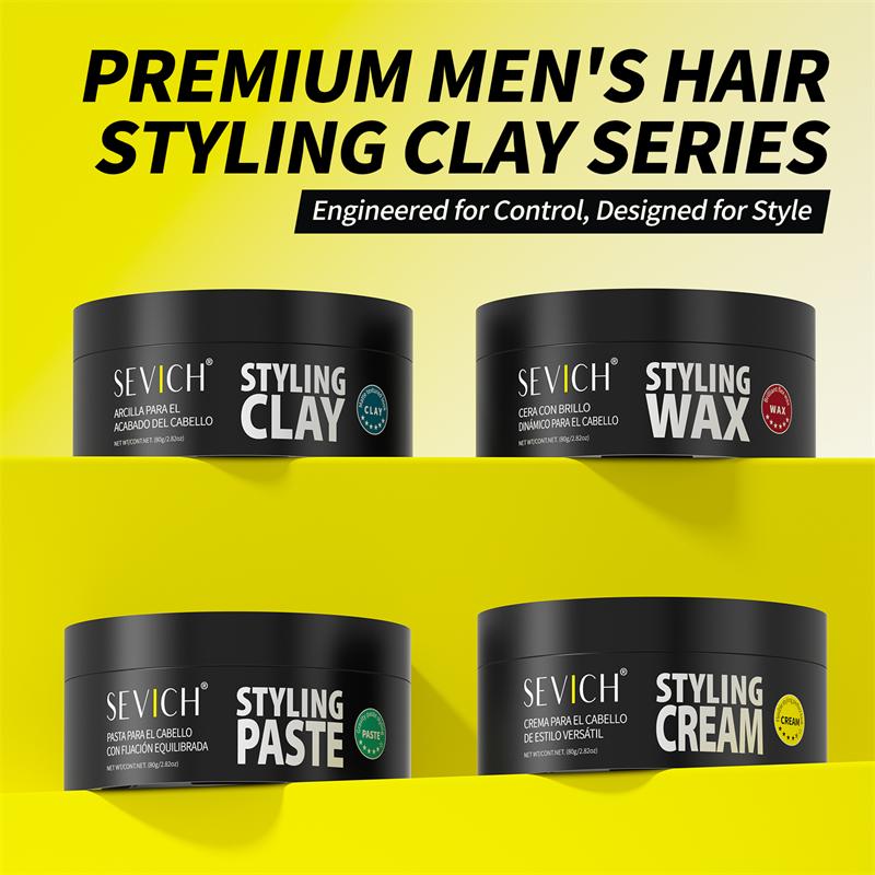 Sevich 80g Hair Styling Matte Hair Clay Lasting Stereotype Matte Clay Strong Hold Easy Wash Convenient Smooth