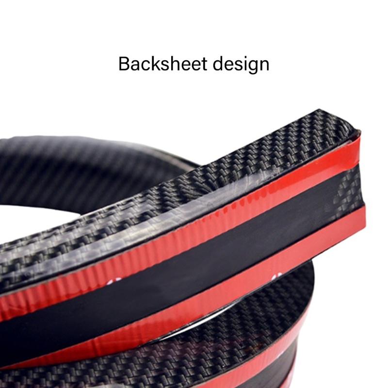 Car Body Styling Carbon Fiber Trim Set With Aerodynamic Spoiler Rubber Sealing Fit Door Window Trunk Edge Protection ABS Material Weatherproof Design