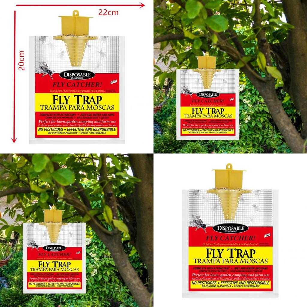 Spdak Fliegenfallen Outdoor Fliegenfallenbeutel Effektiver Fliegenfänger für den Außenbereich 214x198mm Größe