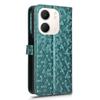 For Oppo A5x 5G/4G Wallet Case Dot Pattern Imprint PU Leather Phone Cover with Wrist Strap