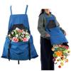 Large Pocket Gardening Apron with Quick Release for Harvesting