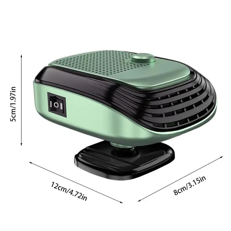 Car Heater Winter Fast Heating 12V 24V Electric Heated Fan Windshield Defogging Heating Cooling For Truck RV SUV Travel Camper
