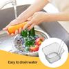 Fry Basket Professional Stainless Steel Pasta Strainer with Handle Kitchen Gadgets for Cooking BBQ Camping Picnic Food Display