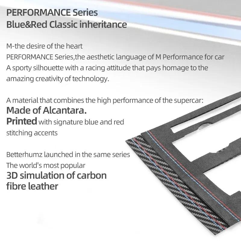 For BMW X5 F15 X6 F16 Make of Alcantara Auto Center Console Air Condition CD Panel Trim  Sticker Car Interior Decor Accessories