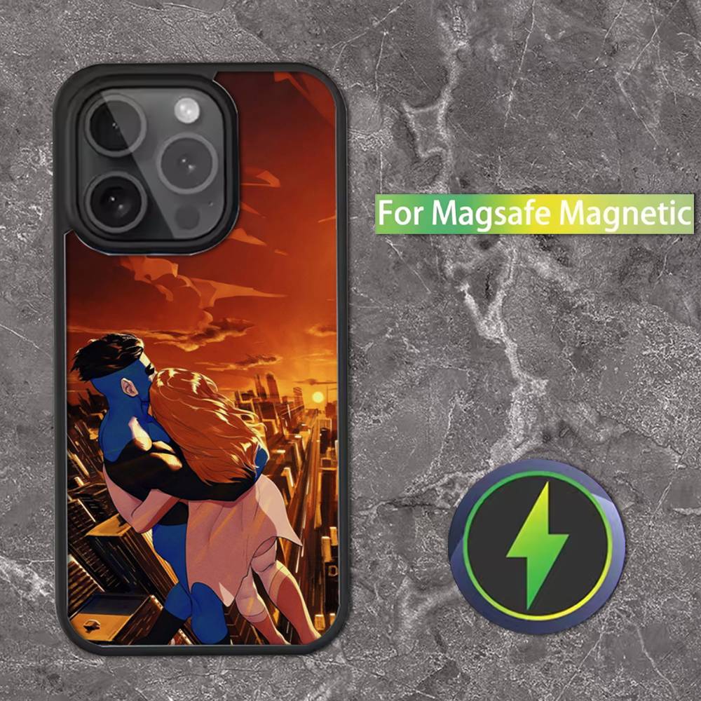 

Непобедимый Марк Атом Ева Чехол для телефона для iPhone 16,15,14,13,12,11,Pro,Max,Plus,Mini,SE Магнитная беспроводная зарядка MagSafe iPhone12PRO