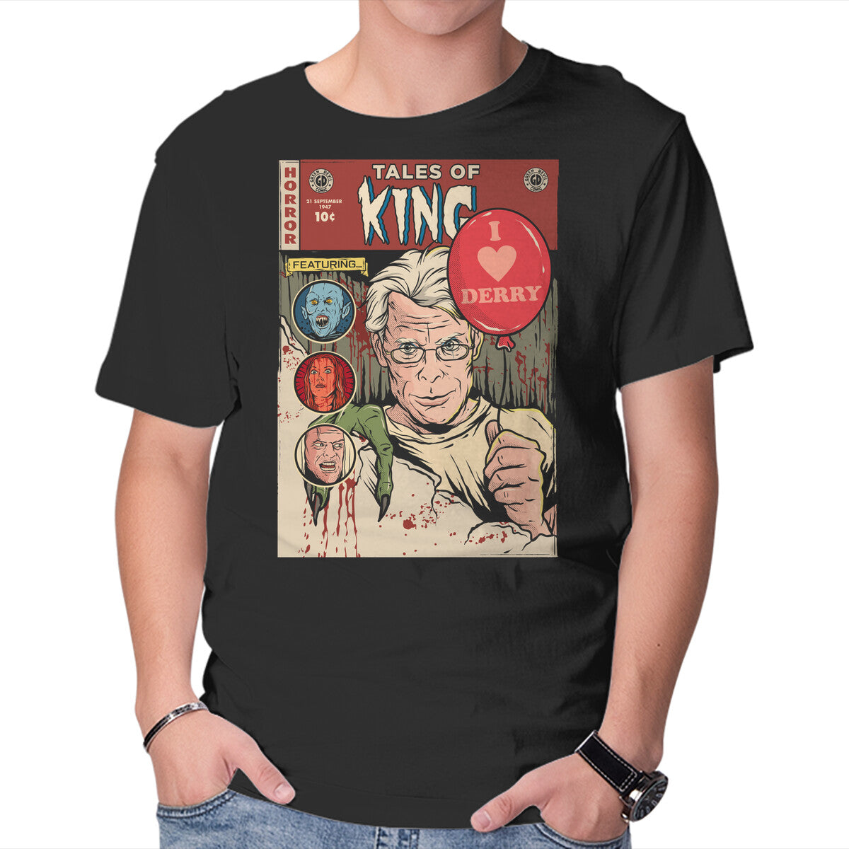 Unisex Crew Neck T-Shirt Tales Of King Graphic Short Sleeve Casual Tee M