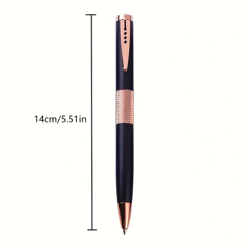Rotating business office 1.0mm metal ballpoint pen, daily writing signature pen (black ink)