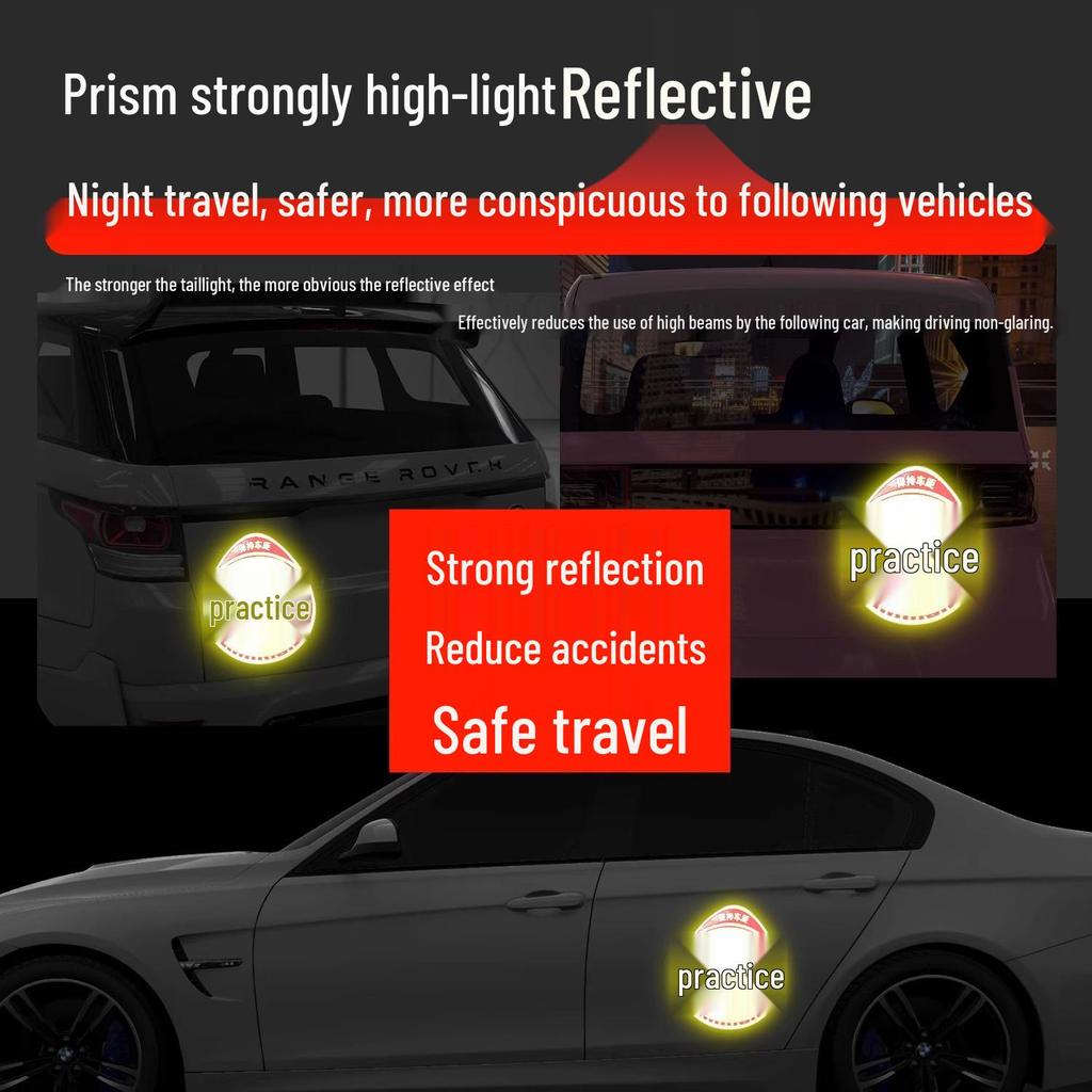 Reflective Car Magnet & Suction Cup Sign for Interns