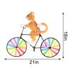 Gelbe Katze Fahrrad Windmühle Windspiel Tier Windspiel Ornamente