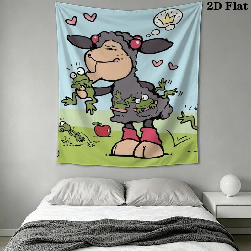 Jolly Logan Wall Tapestry Aesthetic Wall Hanging Printed Fabric Blanket Decorative Tapestries for Bedroom Living Room Home Decor