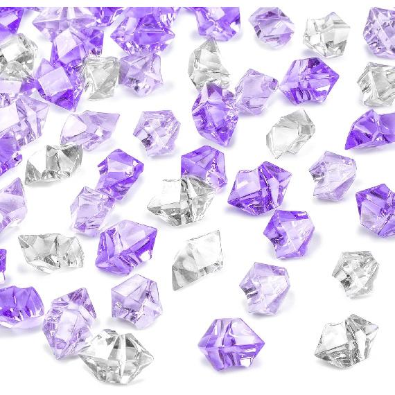 DomeStar Dazzling Fake Ice, 150PCS Sparkling Fake Diamonds, Iridescent Clear Gem Stones Vase Fillers DIY Crafts Wedding Table Scatter Decoration
