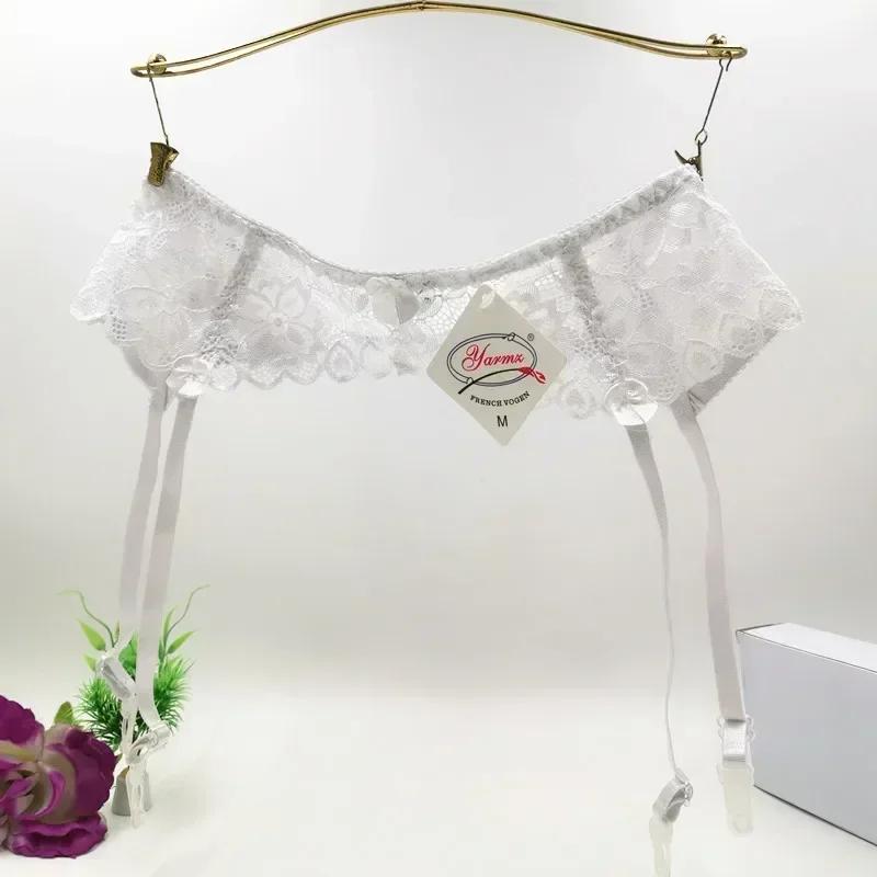 Damen Sexy Dessous Übergröße Spitze Strumpfband Transparent Dessous Verstellbarer Doppelreihiger Gürtel Strümpfe Slips