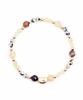 Dalmatian Yellow Mix Stone & Gold Point Bracelet (PLT-BR-111_YL)