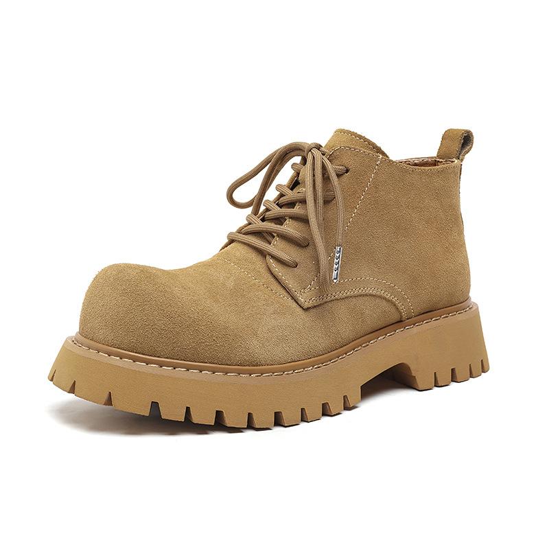 

Низкие ботинки Мартина мужские ретро рабочие ботинки на высокой платформе дерби 2025 новые бархатные мужские ботинки 4727-R 38 жёлтый