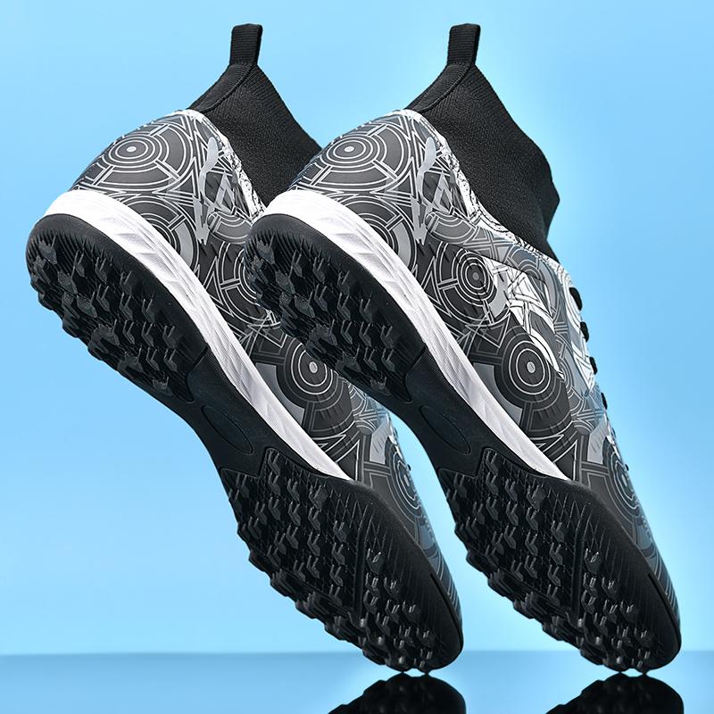 Fashion Mens Soccer Shoes TF/FG High Ankle Football Boots Kids Women Outdoor Non-slip Grass Multicolor Training Match Athletic Sneakers