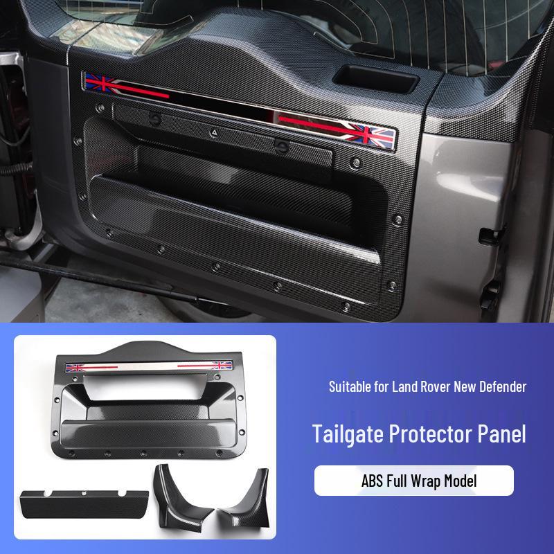Fits 2020-2025 Land Rover Defender Kick Plates: Tailgate Scratch-Resistant Sill Strips for Interior Modification.