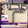 Universal Kitchen Drain Pipe Set - Space-Saving Accessories for Single & Double Sinks