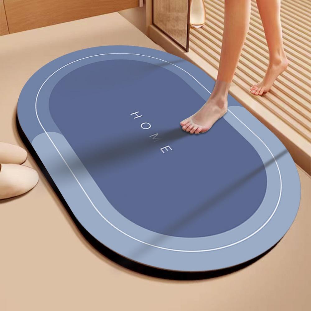2 Stück Diatomeenerde Badezimmer Badezimmer Bodenmatte Wasserabsorbierend Rutschfest und Schmutzabweisend Teppich Fußmatte