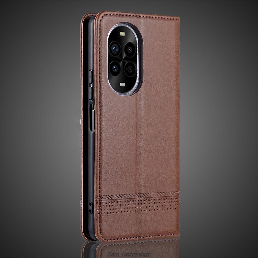 Deluxe Magnetic Adsorption Leather Case for Huawei Nova 13 Pro 6.76" MIS-AL00 Flip Cover Protective Case Capa Fundas Coque