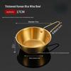 Korean Style Stainless Steel Bowl with Handle for Cooking, BBQ, Seasoning, Instant Noodles, Bibimbap, Cereal, and Outdoor Camping.