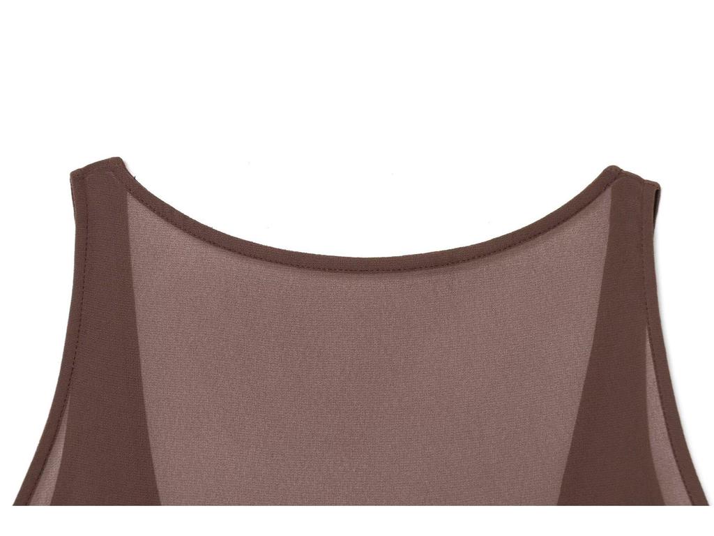 2025 European & American Style Sleeveless Backless Chiffon Long Dress - French-Inspired Spring Fashion