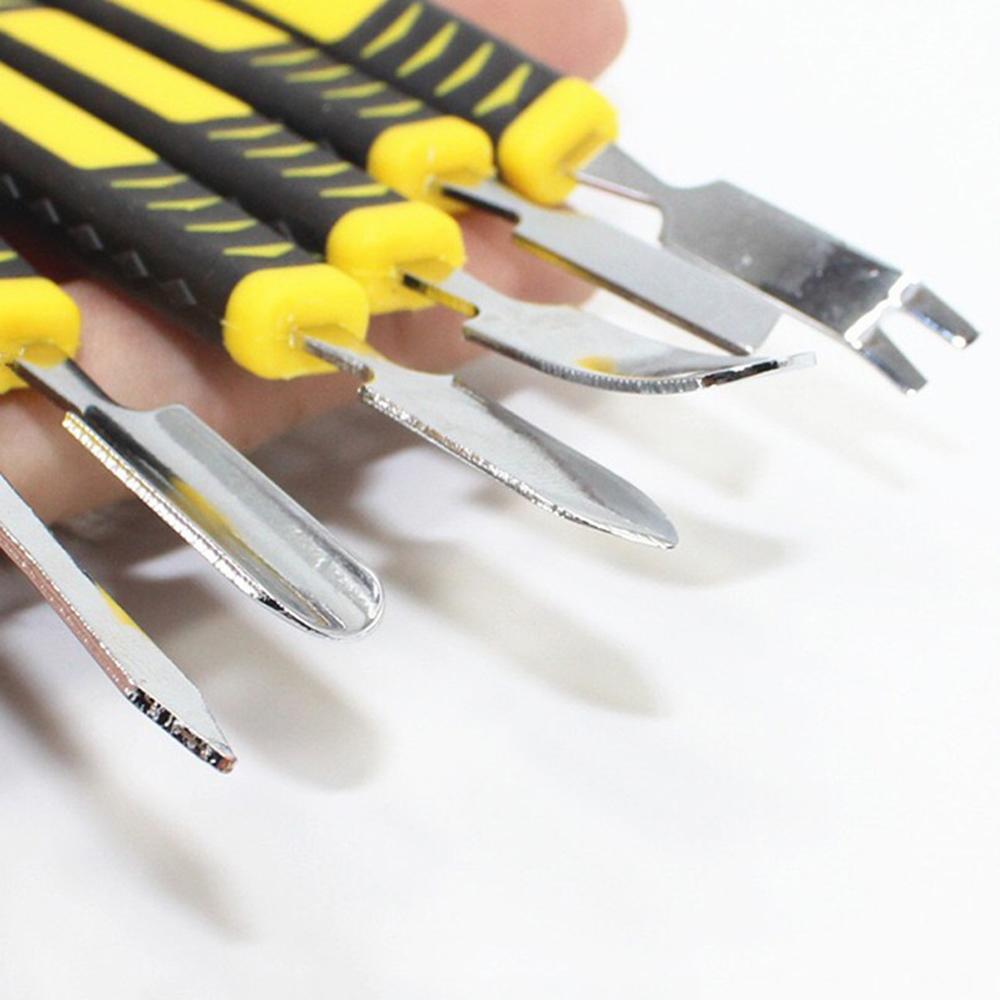 6 in 1 Mobile Phone Prying Tool Kit Dual End Metal Scraper Crowbar Heavy Duty Professional Smartphone Tablet Repair