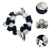 Halloween Skull Wreath Creepy Decorations Ornament Spooky Scene Flower