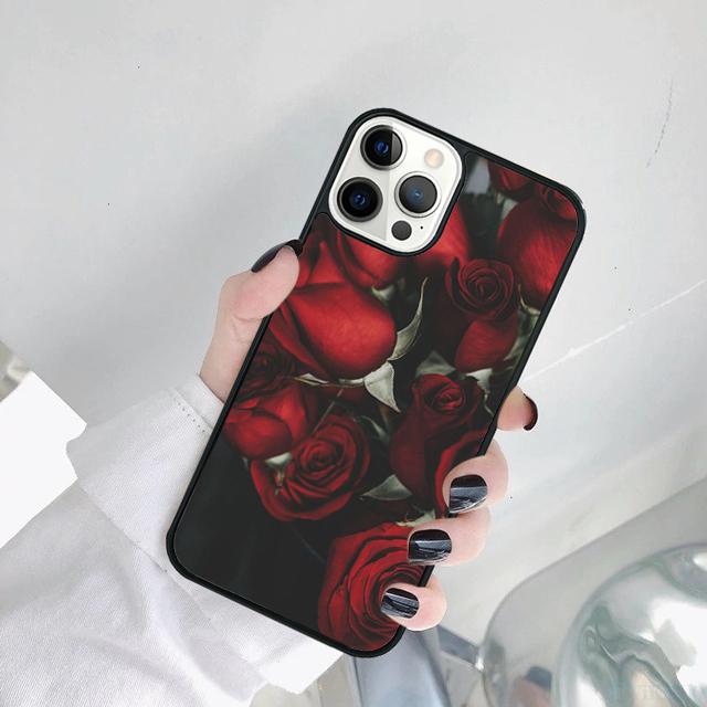 Red Rose Phone Case Cover For iPhone 17 Air 15 16 14 12 11 13 Pro MAX Plus Coque