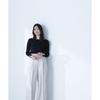 Beauty Basic Boat Neck x Black [Natural Basic] Sweater, All-Knit Series, Knit, Off-White