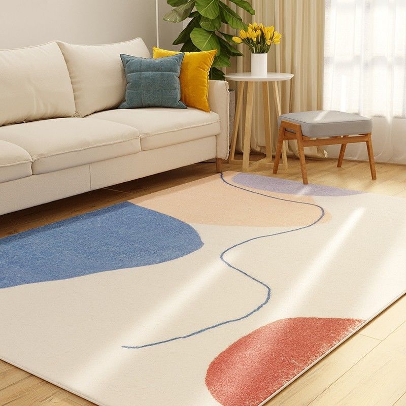 Living Room Carpet Coffee Table Mat Bedroom Floor Mat Girl's Dirt Resistant Foot Mat Can Be Cut
