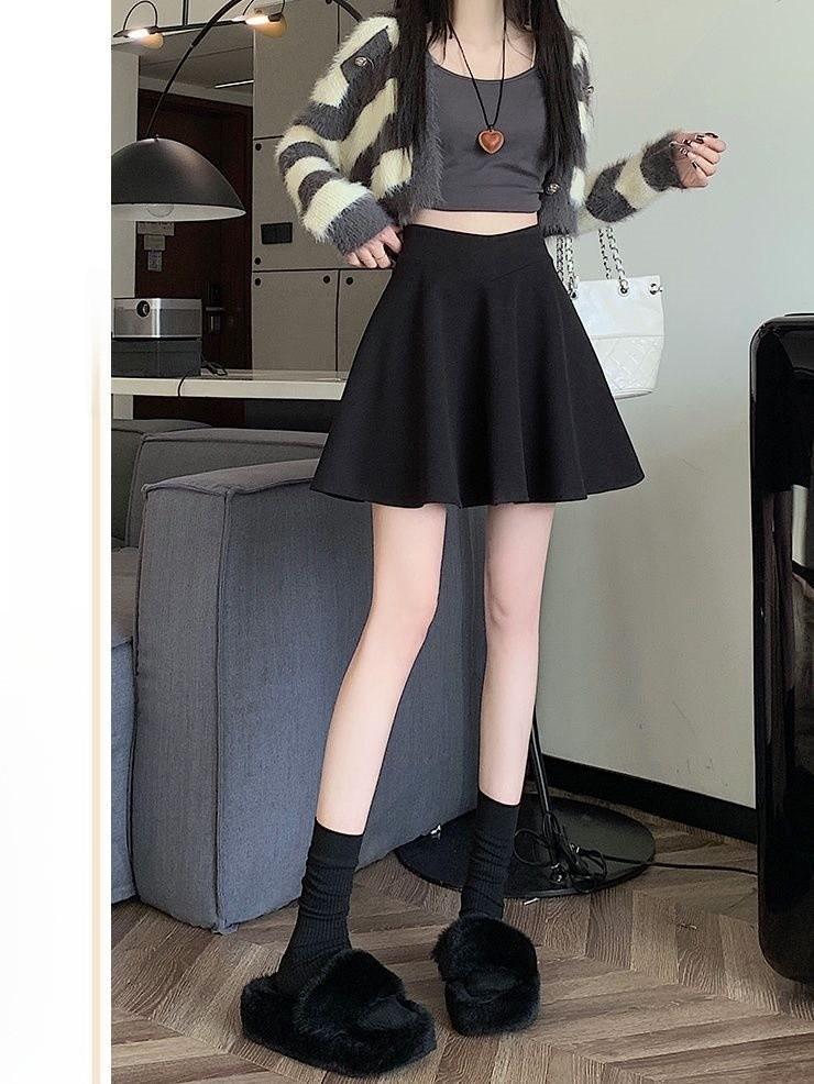Private Dress Wool Blend Short Skirt With High Waist For Fall Winter Fashion