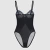 French Chic Black Lace Push-Up Embroidered Bodycon Camisole Bodysuit