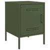 Nightstand Olive Green 36 X 39 X 50.5 Cm Steel