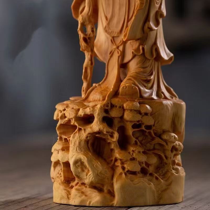 Cypress Chinese Traditional Longevity Star Figurine -Mythology Figure  Decorations Parents' Longevity and Health Statue Gift