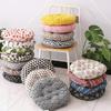 Round Office Chair Student Stool Pastoral Style Cushion Home Garden Cotton Breathable Portable Cushion Decorative Gift
