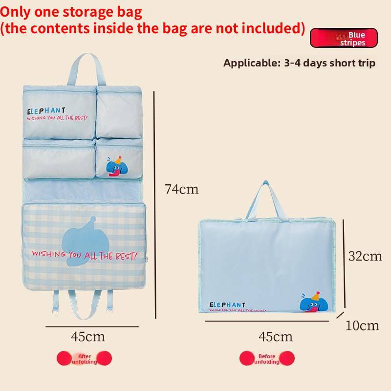 Portable Travel Storage Bag With Multiple Compartments For Clothing And Accessories
