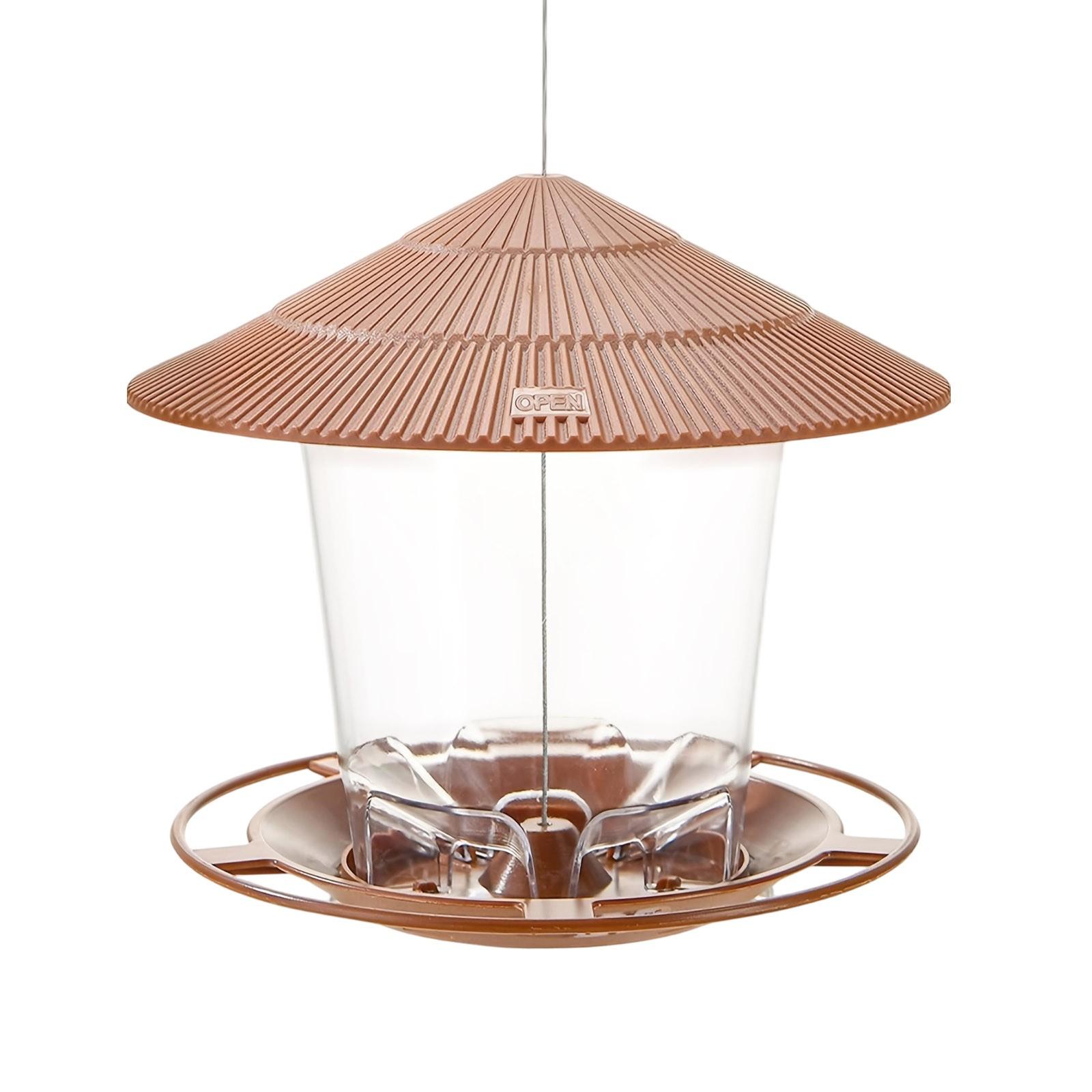 

Садовая подвесная кормушка для птиц, автоматическая кормушка для колибри, установленная на открытом воздухе One Size коричневый