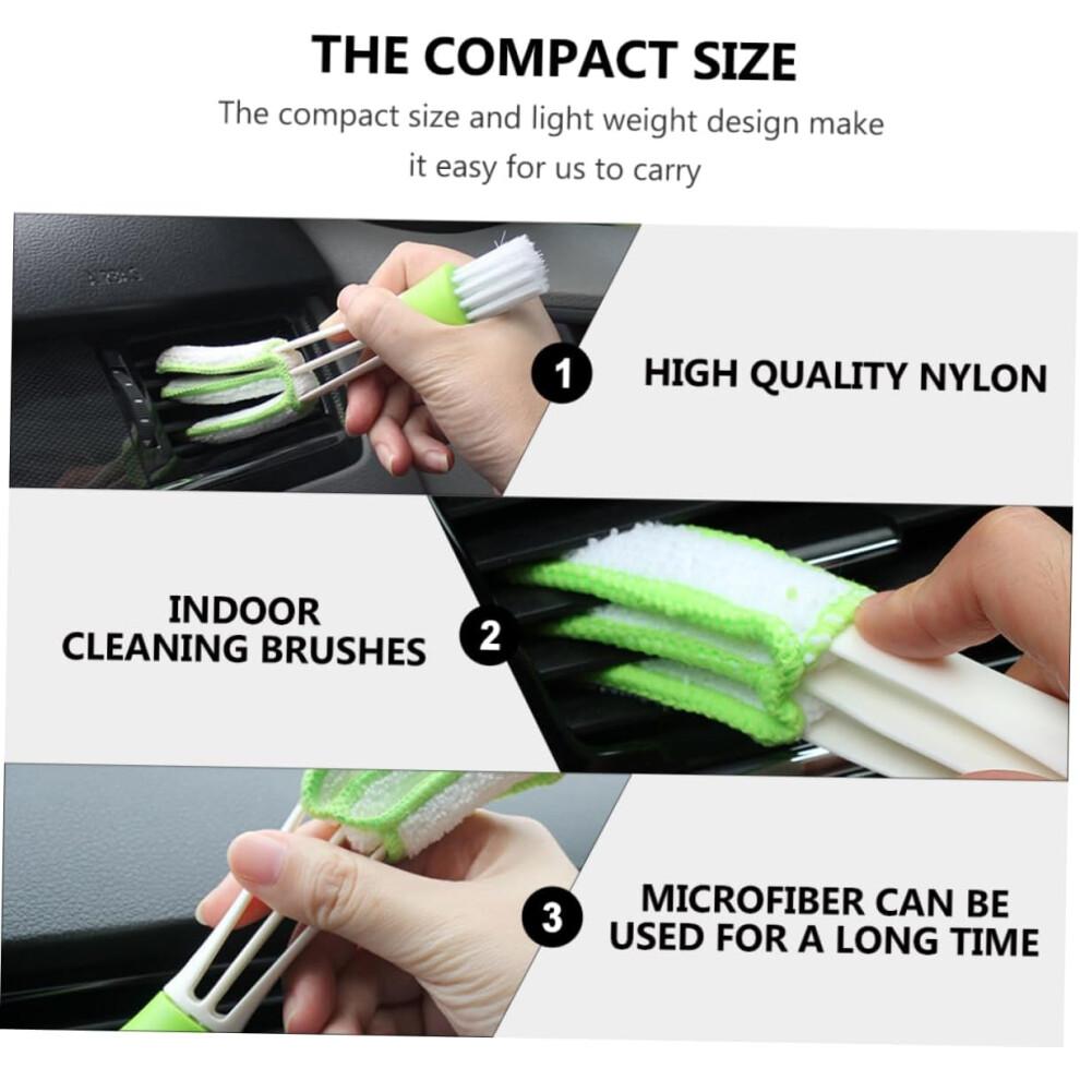 Car Brush 3Piece Interior DoubleEnded Air Vent Brush Kit For Car Cleaning And Keyboard Dusting