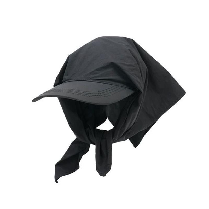 

[ZYAS]Adult Bandana Baseball Cap Spring Summer Casual Sport Cap For Woman Men Outdoor Visor Hat With Adjust Headscarf чёрный